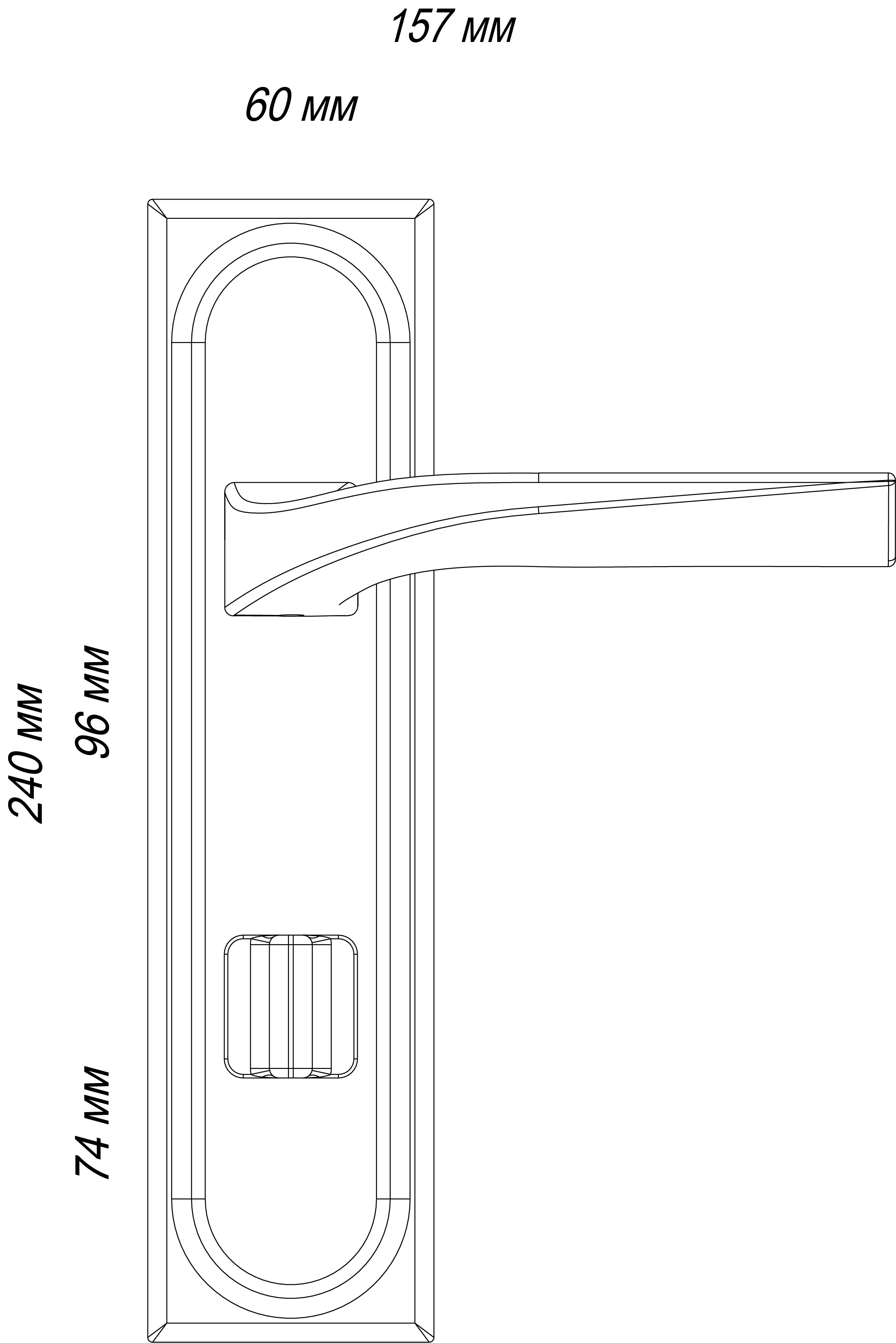 Ручка дверная WD CONCERT HALL PLS WF на планке, цвет Зимняя стужа/Winter Frost фото фурнитура Самара