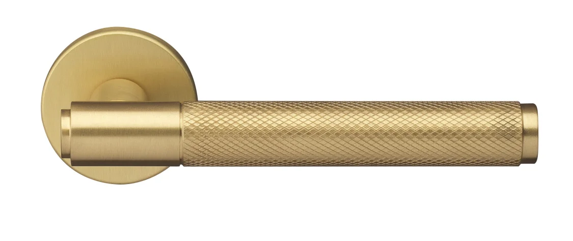 BRIDGE R6 OSA, ручка дверная с усиленной розеткой, цвет -  матовое золото фото купить Самара