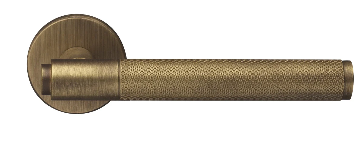BRIDGE R6 BGO, ручка дверная с усиленной розеткой, цвет -  матовая бронза фото купить Самара