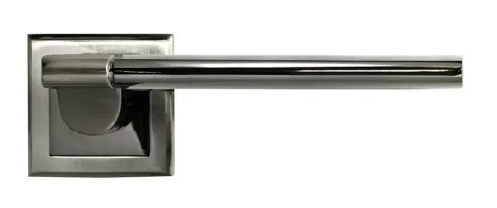 AGBAR, ручка дверная MH-21 SN/BN-S, на квадратной накладке, цвет - бел. никель/черн. никель фото купить в Самаре