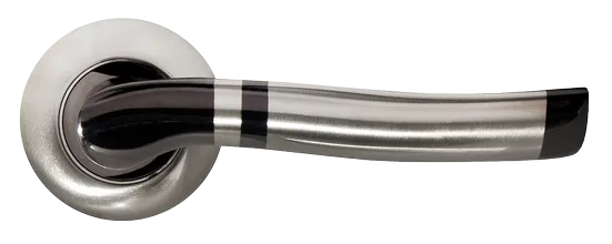 ФОНТАН, ручка дверная MH-04 SN/BN, цвет - бел. никель/черн. никель фото купить в Самаре