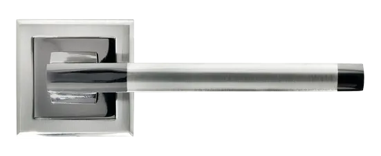 PANTS, ручка дверная MH-35 SN/BN-S, на квадратной накладке, цвет - бел. никель/черн. никель фото купить в Самаре