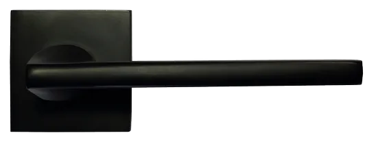 KAFFEE, ручка дверная на квадратной накладке MH-50-S6 BL, цвет - черный фото купить в Самаре