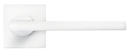 KAFFEE, ручка дверная на квадратной накладке MH-50-S6 W, цвет - белый фото купить в Самаре