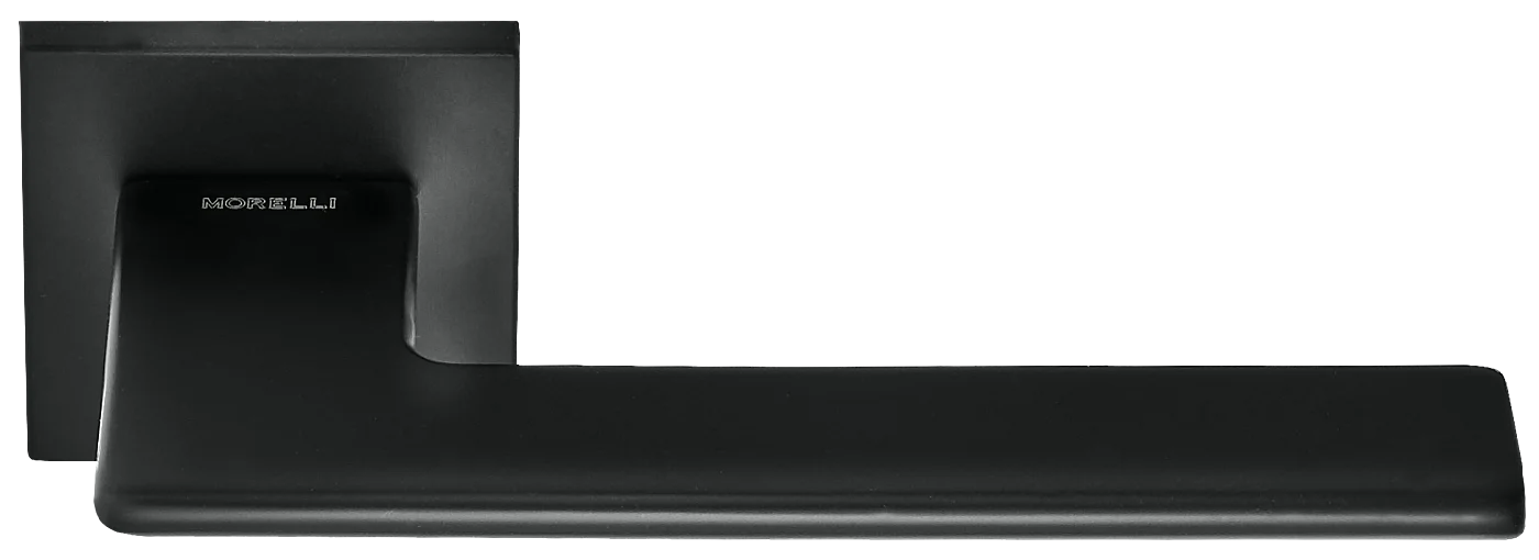 PLATEAU, ручка дверная на квадратной накладке MH-51-S6 BL, цвет - черный фото купить Самара
