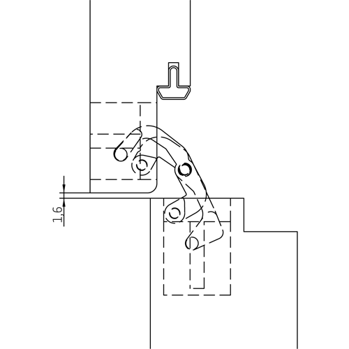 HH-19 B, скрытая петля, цвет - черный фотомореллиСамара