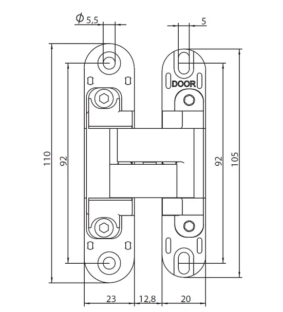 HH-19 B, скрытая петля, цвет - черный фото купить в Самаре