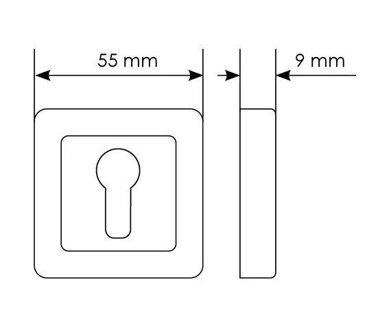 Накладка MH-KH-S55 GR/PC на ключевой цилиндр, цвет графит/хром фото купить в Самаре