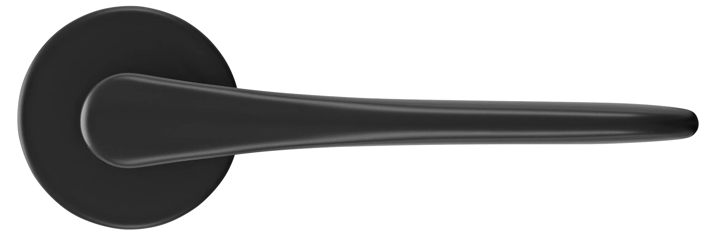 AULA R5 NERO, ручка дверная на розетке 7мм, цвет -  черный фото купить в Самаре
