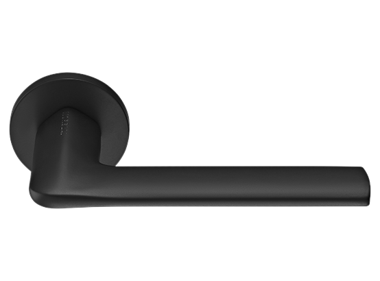 Ручка дверная "OAKA" на круглой розетке 6 мм, MH-61-R6 BL, цвет - чёрный фото купить Самара
