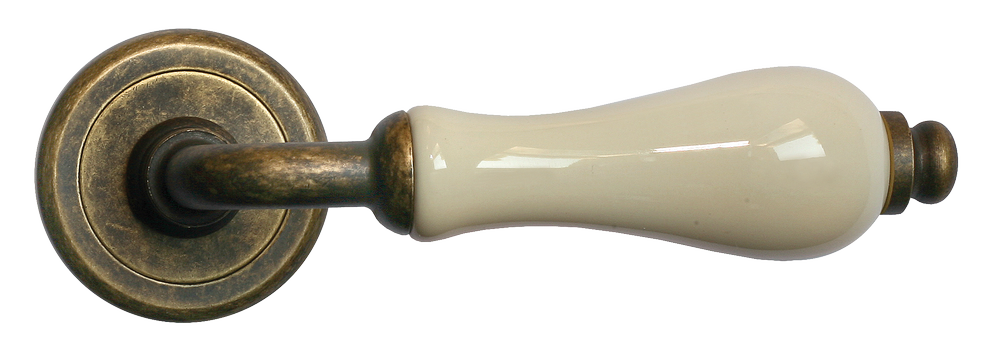 CERAMICA, ручка дверная CC-3 OBA/CHAMP, цвет - античная бронза/шампань фото купить в Самаре
