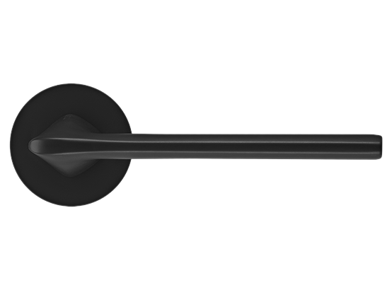 Ручка дверная "OAKA" на круглой розетке 6 мм, MH-61-R6 BL, цвет - чёрный фото купить в Самаре