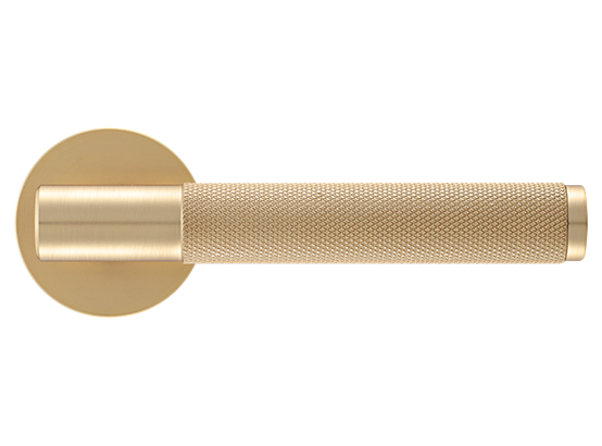 Ручка дверная "AZRIELI" на круглой розетке 6 мм, MH-57-R6T MSG, цвет - мат. сатинированное золото фото купить в Самаре