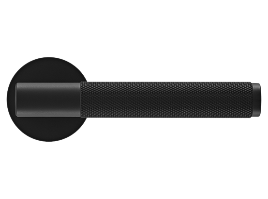 Ручка дверная "AZRIELI" на круглой розетке 6 мм, MH-57-R6T BL, цвет - чёрный фото купить в Самаре