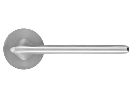 Ручка дверная "OAKA" на круглой розетке 6 мм, MH-61-R6 MSC цвет - мат. сатинированный хром фото купить в Самаре