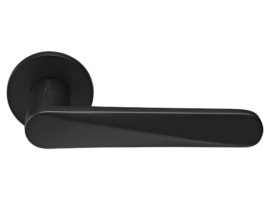 CAYAN - ручка дверная  на круглой розетке 6 мм, MH-58-R6 BL,  цвет - чёрный фото купить Самара