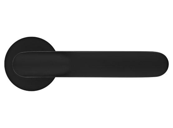 GARAK  ручка дверная на круглой розетке 6 мм, MH-59-R6 BL, цвет - чёрный фото купить в Самаре