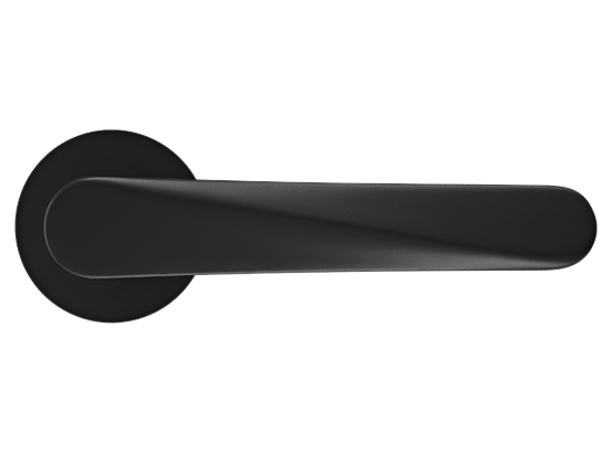 CAYAN - ручка дверная  на круглой розетке 6 мм, MH-58-R6 BL,  цвет - чёрный фото купить в Самаре